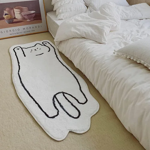 Miniatura 3 de Alfombra de baño con diseño de gatos, absorbente, antideslizante, súper suave, de dibujos animados, para niños, sala de juegos, dormitorio, lavable