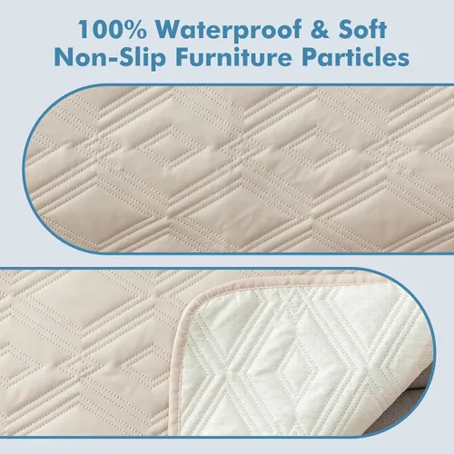 Miniatura 7 de Genina Juego de 2 Fundas de Reposabrazos para Sofá 100% Impermeables, Fundas para Reposabrazos de Sofá, Sillón, Protectores Antideslizantes