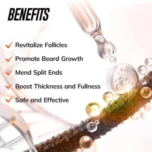 Miniatura 7 de RootStim 5% Minoxidil Beard Growth Serum for Men: 2-Pack Minoxidil Hair Regrowth Spray with Biotin & Rice Water - Extra Strength Beard Oil for