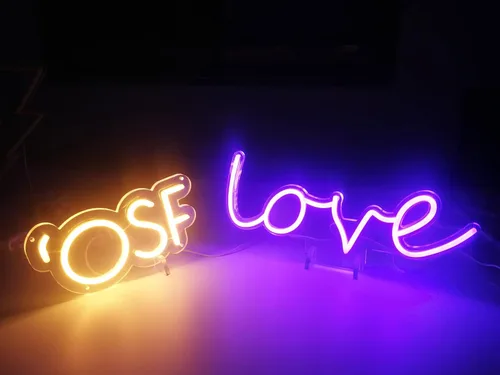 Miniatura 5 de Letreros de neón personalizados de 8 a 50 pulgadas, letras iluminadas para decoración de habitaciones (10 pulgadas, 1 línea)