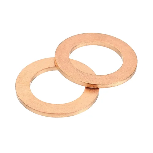 Miniatura 14 de uxcell Arandela Plana M6, 50 Piezas Arandelas de Anillo Plano de Cobre de 12mm de Diámetro Exterior Junta de Sellado de Metal para Tornillos, Pernos