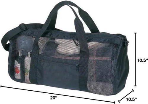 Miniatura 2 de Eunicole Sport Gym - Bolsa de lona de malla, fácil de secar, color negro
