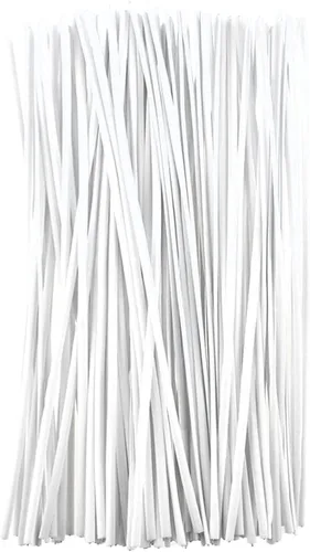 Miniatura 8 de HAHIYO 300 lazos de plástico de PVC negro de 5 pulgadas, para pan, caramelos, bolsas de café, corbatas para plantas y jardín, para celofán, bolsa