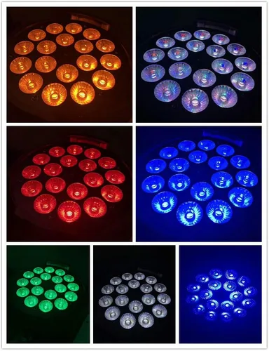 Miniatura 4 de 4 set etapa par luz 18pcs 4 en 1 RGBW LED no impermeable LED par luz