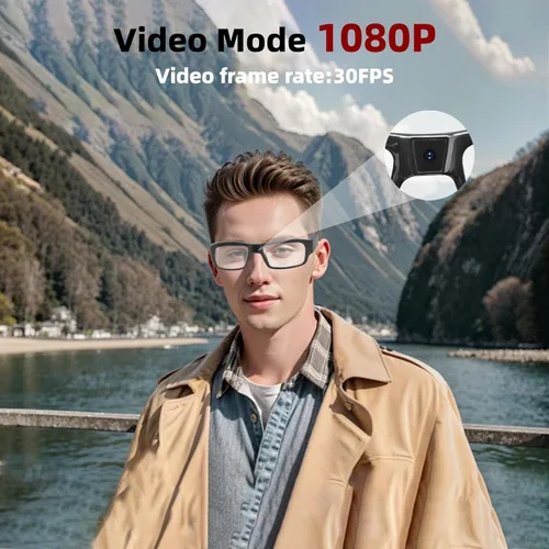 Miniatura 8 de Gafas de Cámara HD 1080P Gafas de Video Gafas Inteligentes Gafas de Acción para Deportes al Aire Libre con Cámara para Ciclismo, Conducción, Caza