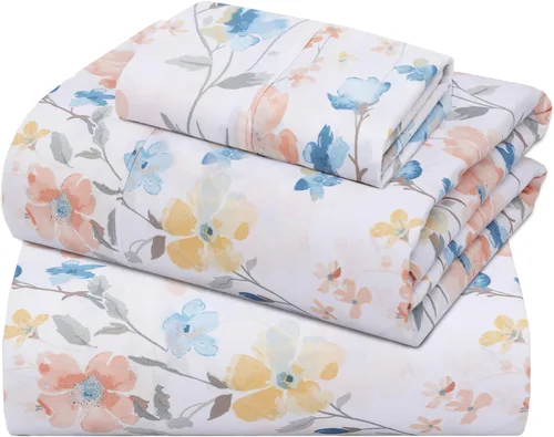 Miniatura 52 de ZOYER Sábanas de percal 100 % algodón tamaño King, refrescantes y transpirables para personas que duermen con calor, ropa de cama crujiente