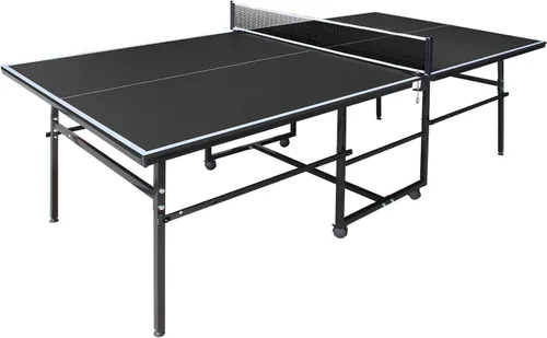 IUNNDS Mesa de tenis de mesa portátil de 4.5/6/8/9 pies, juego de ping pong plegable para interiores con red y juego de postes, 2 paletas y 3 pelotas