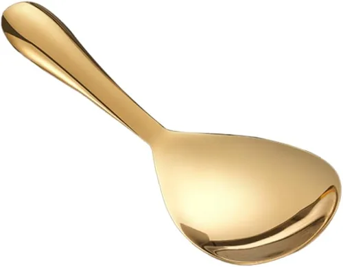 Cuchara de servir de acero inoxidable Cuchara grande para servir arroz para cocina, restaurante, hogar, superficie lisa, artesanía fácil de limpiar