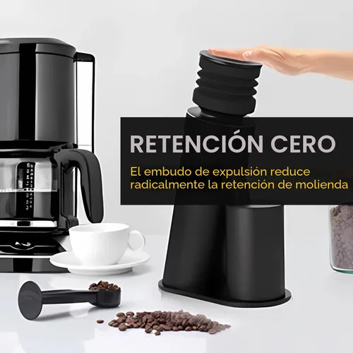 Miniatura 6 de Molinillo de café, Viesimple Gen 4, molinillo de café de rebabas de dosis única con taza dosificadora magnética, molinillo eléctrico de granos