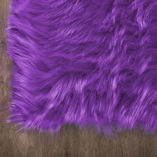 Miniatura 5 de Latepis - Alfombras para salas de 5 x 8 pies, alfombra mullida y lavable de pelo sintético, color púrpura, para sala de estar, dormitorio