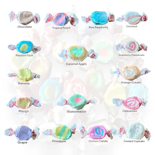 Miniatura 7 de The Candy Crave Gourmet - Caramelo de agua salada, 2.5 libras de sabores surtidos (150 piezas envueltas individualmente), Taffy Town Saltwater Taffy