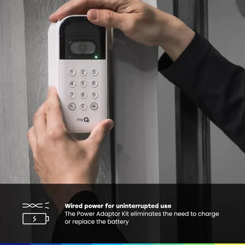 Miniatura 6 de myQ Smart Garage Door Video Keypad + Wired Power Adapter Kit, with Wide-Angle Camera, Customizable PIN Codes, and Smartphone Control, Works with