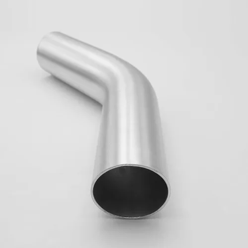 Miniatura 3 de AC PERFORMANCE Codo de aluminio de 45 grados de 1.75 pulgadas (45 mm) OD, tubo de aire de entrada para intercooler, 1.5D de radio, acabado cepillado