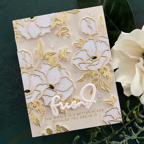 Miniatura 4 de SPELLBINDERS PAPERCRAFTS, INC Spellbinders Etched Dies por Yana Smakula-Wonderful Script-Anemone Blooms, gris