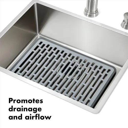 Miniatura 5 de OXO Good Grips - Alfombrilla de silicona para fregadero, tamaño grande