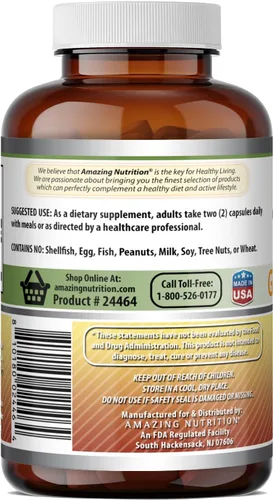 Miniatura 4 de Amazing Formulas Complejo de ginseng de 1000 mg de extracto de ginseng coreano 4:1, suplemento de cápsulas, sin OMG, sin gluten, fabricado