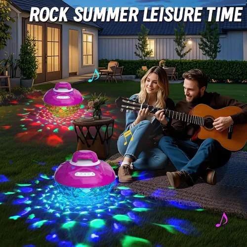 Miniatura 7 de KingSom Altavoz Bluetooth 3 en 1 para piscina con luz de fuente de piscina, altavoz flotante para piscina, altavoces impermeables IP68 para bañera
