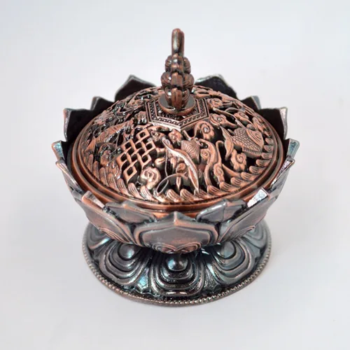 Miniatura 2 de Buddha Lotus Flower Zinc Aleación Metal Incienso Quemador Incienso Titular Incienso Incienso para palo/Cono/Pequeña Bobina Incienso