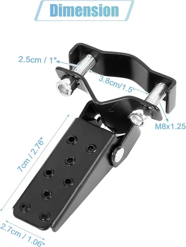 Miniatura 2 de F FIERCE CYCLE 1 par 0.315 in acero inoxidable universal motocicleta plegable trasero reposapiés estribera pedal peg bicicleta bicicleta ciclismo