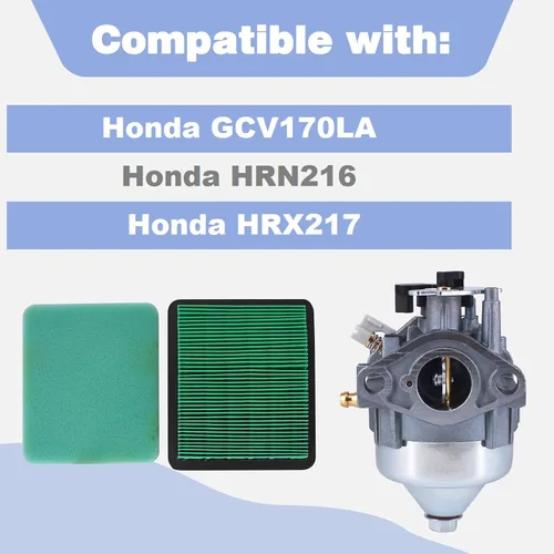 Miniatura 2 de 16100-Z9L-811 Kit de carburador con filtro de aire para Honda GCV170LA HRN216 HRX217 Modelo Cortacésped Pulverizador de empuje de alta presión