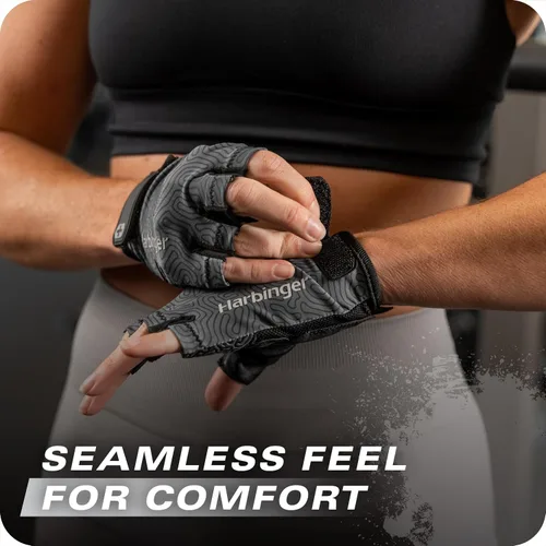Miniatura 3 de Harbinger Pro Gloves 3.0 - Guantes de entrenamiento de alto rendimiento, agarre mejorado, transpirables elásticos en 4 direcciones, cierre de muñeca