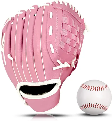 Miniatura 13 de Guantes de béisbol + juegos de pelotas, guante de sóftbol, guante de béisbol, 10.5-12.5 pulgadas para entrenamiento de jóvenes/adultos y juego