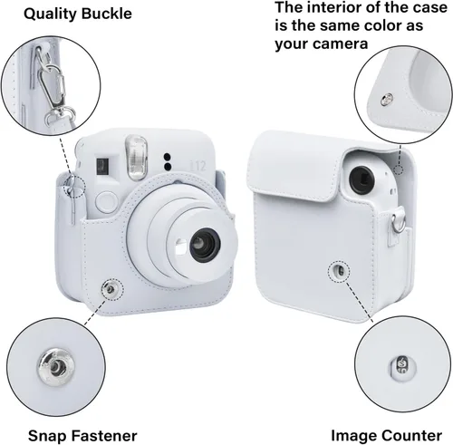 Miniatura 2 de Rieibi Funda para Cámara Compatible con Fuji Instax Mini 12 - Estuche MINI 12 para Cámara Instantánea Fujifilm Instax Mini 12 - Funda mini 12