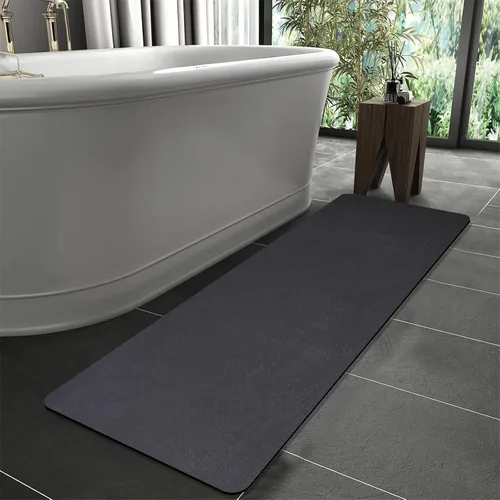 Miniatura 26 de Tierra de Diatomeas Tapete de Baño Alfombras de Baño Súper Absorbente Secado Rápido Antideslizante Tapete de Baño Delgado Tapetes de Piso de Baño