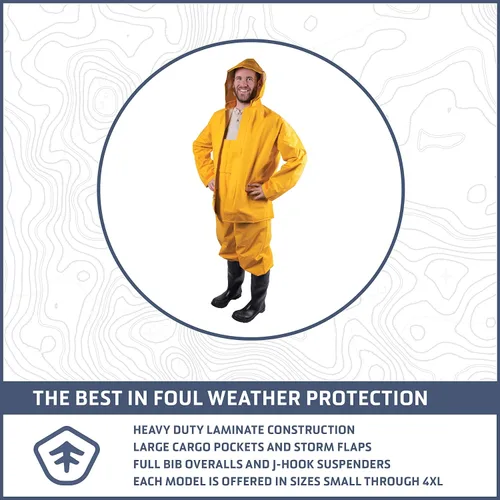 Miniatura 3 de Stansport mens Heavy Duty,bib Commercial Rainsuit Yellow