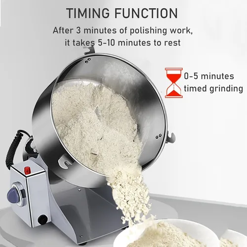 Miniatura 5 de Electric Grain Mill Grinder Corn Grinder,Stainless Steel Spice Grain Mill for Dry Spice Herbs/Nut/Coffee/Rice - Overload Protection 5min Timer