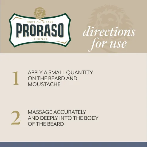 Miniatura 3 de Proraso - Bálsamo para barba para hombres, nutre y suaviza el crecimiento de la barba nueva y las barbas cortas
