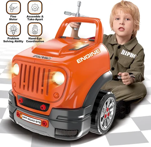 Miniatura 6 de SpringFlower - Juguetes y regalos para niños de 3 a 8 años, camiones grandes con motor para niños de 3 a 8 años, kit de construcción de camiones