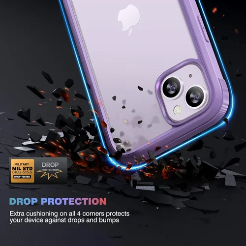 Miniatura 265 de Diaclara Funda diseñada para iPhone 16, mejorada [protección completa de la cámara], carcasa resistente de cuerpo completo con protector de pantalla