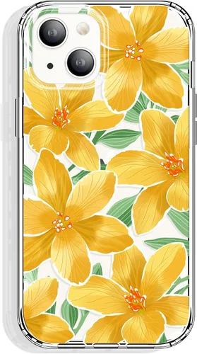 Miniatura 19 de GYZYA Funda transparente para iPhone 14 y iPhone 13 de 6.1 pulgadas con diseño de patrón, funda protectora delgada de TPU + parachoques a prueba