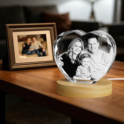Miniatura 5 de Foto de cristal 3D, regalos personalizados de Navidad para mamá, mujer, esposa, para ella, pareja, regalos personalizados con tu propia foto, imagen