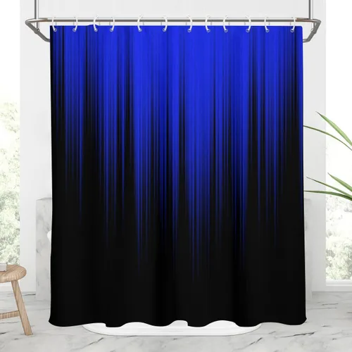 Miniatura 27 de AAtter - Cortina de ducha negra y gris con arte abstracto ombre gótico gótico estético para hombres, extra larga XL grande, de tela para decoración