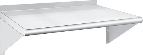 Miniatura 12 de HARDURA Estante de acero inoxidable de 12 x 36 pulgadas, estantes comerciales de 230 libras, estantería de metal para montaje en pared con protector