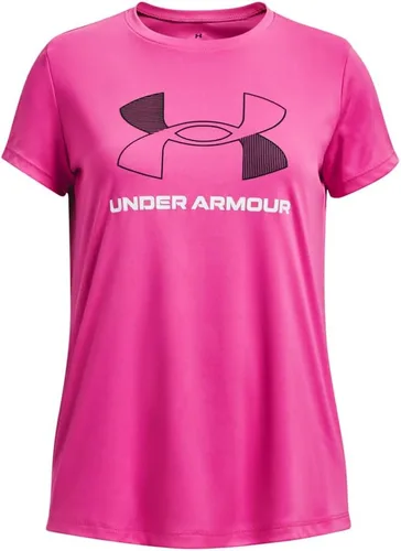 Under Armour Camiseta de manga corta con logotipo grande Tech para niña