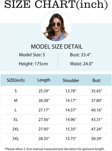 Miniatura 6 de Camiseta de verano para mujer, sin mangas, floral, casual, linda, holgada, bonita camiseta tipo túnica