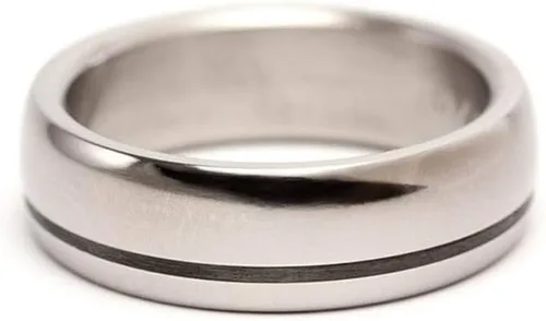 Miniatura 3 de Men's titanium and carbon fiber ring Unique and minimal wedding band. Water resistant hypoallergenic. (00334_7N)