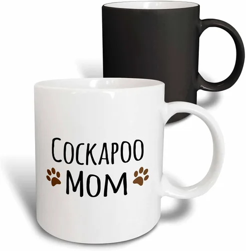 Miniatura 9 de 3dRose Cockapoo Dog Mom - Taza de 11 onzas, color negro