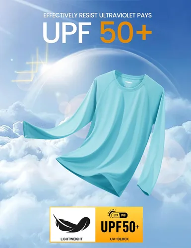 Miniatura 115 de MAGCOMSEN Camisas de manga larga para hombre, protección solar UPF 50+, camisetas atléticas para senderismo, correr, entrenamiento, protección