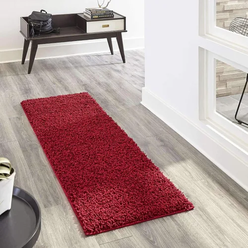 Miniatura 40 de Unique Loom Zuniga Solid Shag Collection alfombra moderna de felpa negra de área (7' 0 x 10' 0)