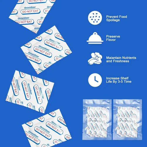 Miniatura 2 de Absorbentes de oxígeno de 400 cc para almacenamiento de alimentos - 100 unidades (paquetes de 20x de 5) - para almacenamiento de alimentos a largo