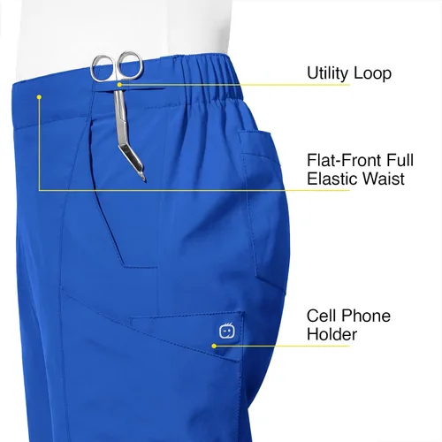 Miniatura 3 de WonderWink Petite - Pantalón elástico completo para mujer