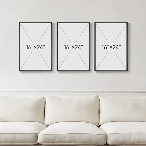 Miniatura 3 de Arte de pared abstracto moderno enmarcado en blanco y negro, 3 piezas de impresiones en lienzo pinturas obras de arte para paredes, cuadros Negro