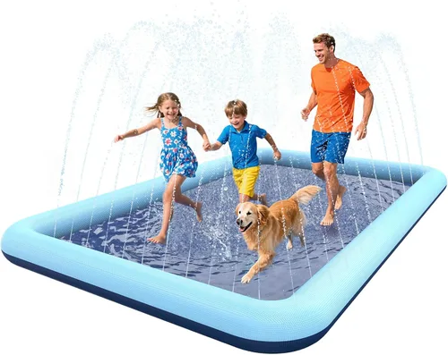 Miniatura 26 de VISTOP - Alfombrilla antideslizante para niños y perros, juguetes acuáticos de verano para piscinas de aspersión - Alfombrilla divertida para jugar