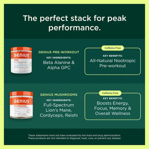 Miniatura 7 de Genius Creatine Powder, suplemento post entrenamiento para hombres y mujeres con monohidrato de Creapure, clorhidrato Hcl MagnaPower y Carnosyn
