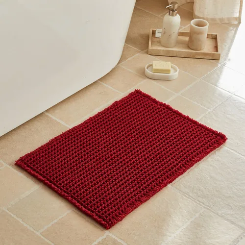 Miniatura 118 de Triohero Tapete de baño con diseño de gofre, tapete de baño pequeño y bohemio, antideslizante, lavable, ultra suave, súper absorbente, de secado