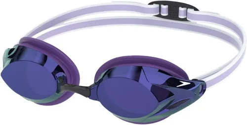 Speedo Gafas de natación para mujer Vanquisher 3.0 con espejo | Antiempaña, protección UV, lente ocular 360, ajuste para carreras de mujer Púrpura